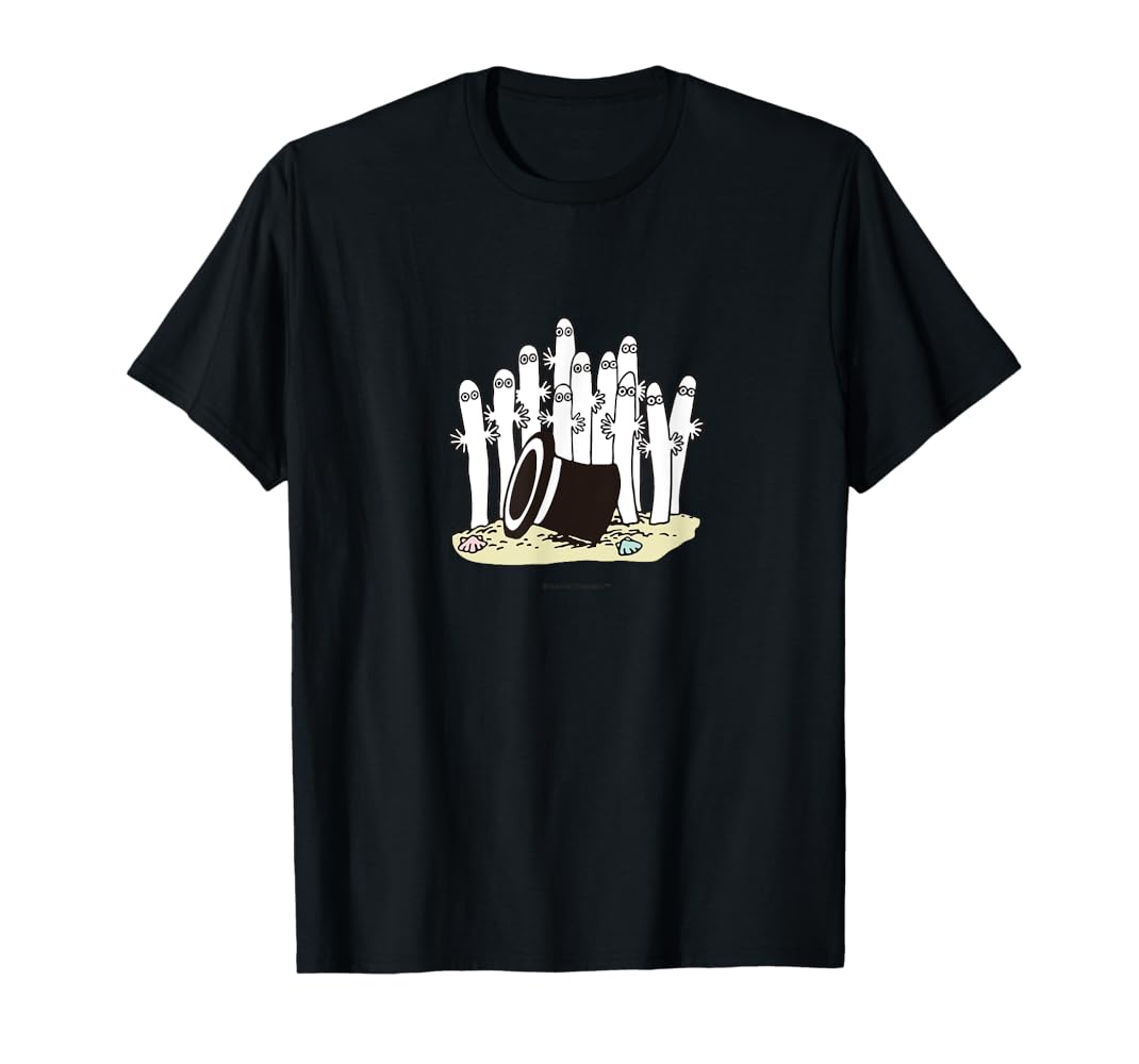 Amazon | ムーミン ニョロニョロ 砂浜のニョロニョロ Tシャツ